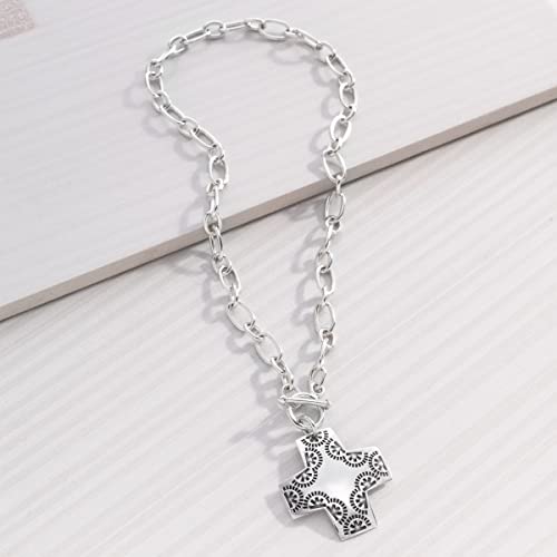 Silpada 'Cross Pendant Necklace' in Sterling Silver