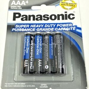 4pc Panasonic AAA Batteries Super Heavy Duty Power Carbon Zinc Triple A Battery 1.5v