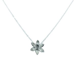 10th anniversary flower daffodil pendant - made from 100% pure tin