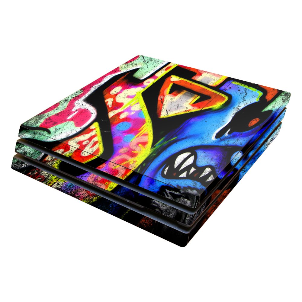 MightySkins Skin Compatible with Sony Playstation 4 Pro PS4 wrap Cover Sticker Skins Loud Graffiti