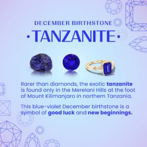 Angara Women’s 0.4 Cttw Sterling Silver Natural Tanzanite Infinity Pendant Necklace with diamond.