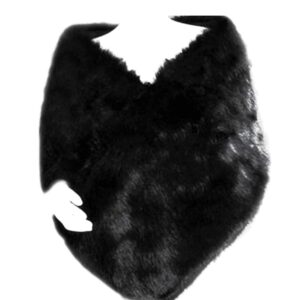 dikoaina black faux fur wrap shawl shrug bolero cape for bridal winter weddings gift