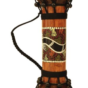 G6 COLLECTION 11.5" Exotic Wooden Hand Carved Double Sided Drum Djembe Home Decor Gift Wood Decoration Handcrafted Accent Decorative Drum Djembe