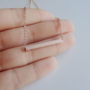 Minimalist Bar Necklace, Rose Gold Necklace, Bar Necklaces Women, Rose Gold Jewelry Women