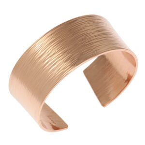 John S. Brana 1 Inch Wide Bark Copper Cuff Bracelet Handmade Jewelry - 100% Solid Uncoated Copper (8)