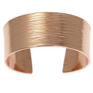 John S. Brana 1 Inch Wide Bark Copper Cuff Bracelet Handmade Jewelry - 100% Solid Uncoated Copper (8)