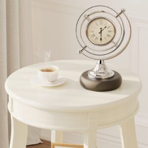 Acme Aberta Round Wooden End Table with Bottom Shelf in Antique White