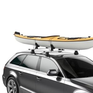 Thule DockGrip - Carries up to 36" wide kayaks and SUPs - Fits all hull shapes - Fits most roof rack cross bars - Kayak roof rack - Stand up paddleboard compatible - 85lb weight capacity