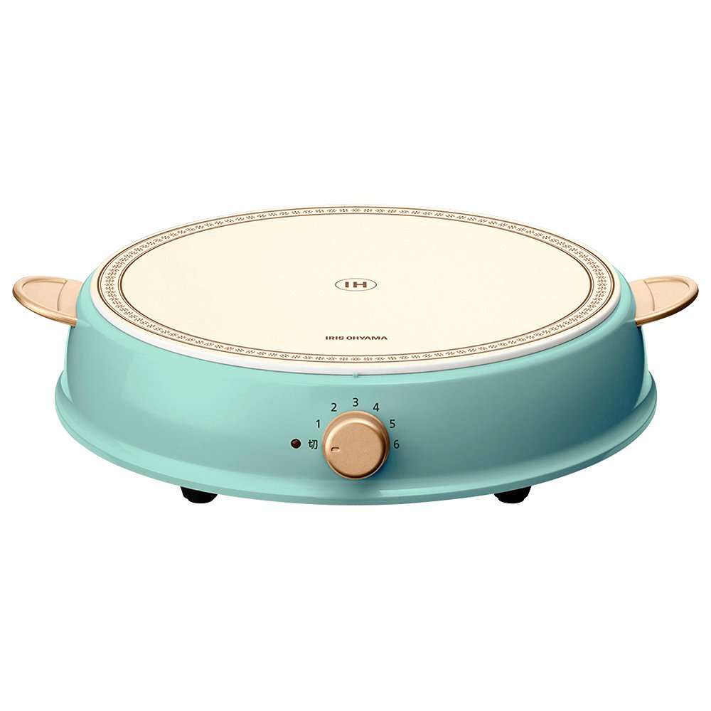 IRIS OHYAMA Party IH Cooking Heater "ricopa" IHL-R14-AA (Ash Blue)【Japan Domestic genuine products】