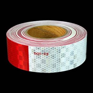 Incom Red/White Conspicuity Tape 7"/11", 2-Inch x 30 Foot Roll