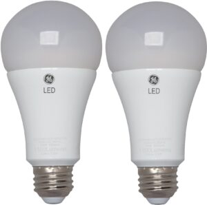 ge 65941 led a19 light bulb with medium base, 15-watt, soft white, 2-pack, 2 count (pack of 1)