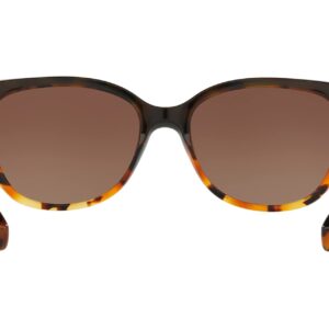 Coach HC8132 Sunglasses, Black Tortoise Gradient/Brown Gradient Polarized, 57 mm