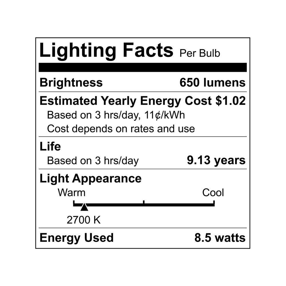 Ecosmart LED Technology Soft White 65W 8.5W Replacement Dimmable Light Bulb 6 Pack BR30 1001 729 291