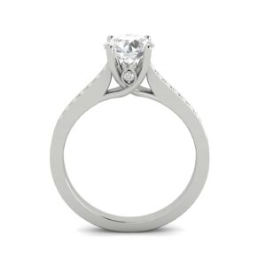 Sk Jewel,Inc 1/2ctw Diamond Engagement Ring in 10k White Gold (H-I, I2-I3, Size 7.5)