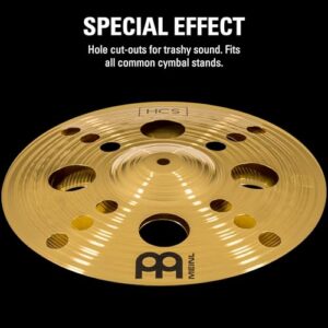 Meinl 12" Trash Stack Cymbal Pair with Holes - HCS Traditional Finish Brass for Drum Set, Made In Germany, 2-YEAR WARRANTY (HCS12TRS)