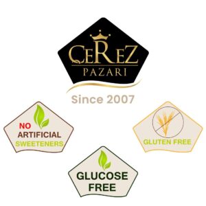 Cerez Pazari Turkish Delight Pistachio Candy Gourmet Premium Vegan Sweets Medium Gift Box 420g | Sweet Luxury Traditional Confectionery Soft Candy Dessert Glucose Free Lokum (Loukoumi) | Apprx.42 Pcs