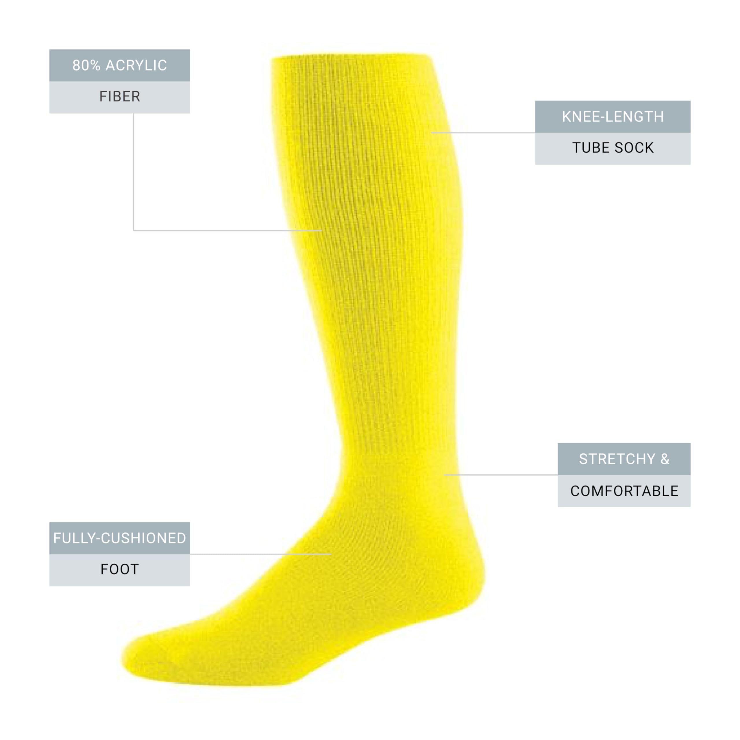 High Five Athletic Sock M Power Yellow