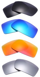 4 pairs polarized replacement lenses for oakley gascan glass sunglasses frames