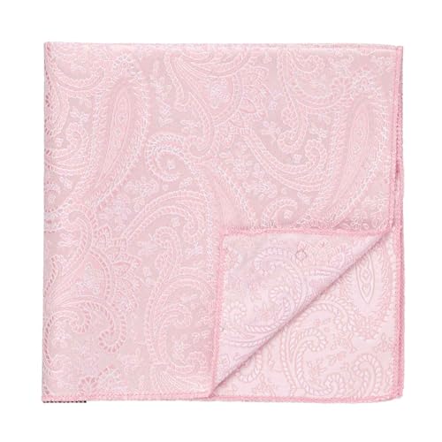 tiemart Pattern Pocket Square (Pale Pink Clara Paisley)