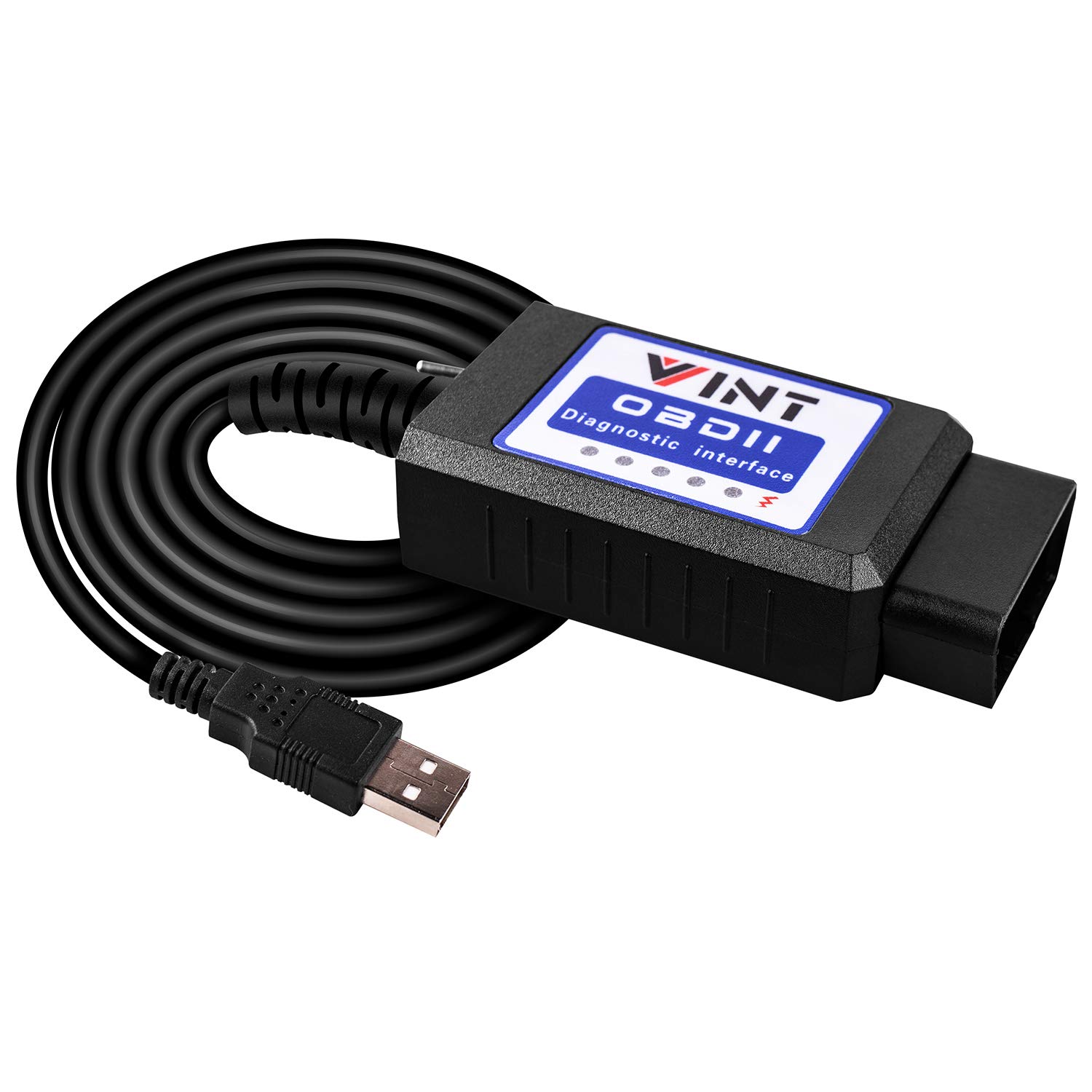 OBD2 Adapter FORSCans VINT-TT55502 ELMconfig ELM327 modified VINTscan for all Windows compatible with Ford Cars F150 F250 and Light Pickup Truck Scan Tool, Code Reader MS-CAN HS-CAN Switch BLACK