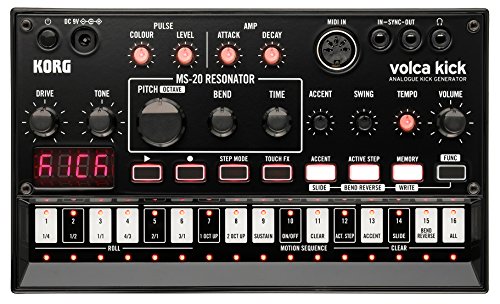 Korg Volca Kick Analogue Kick Generator Bundle with Power Supply and Austin Bazaar Polishing Cloth