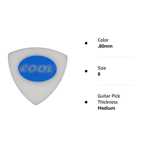 Cool Picks "Juratex" Triangle Guitar Pick - 8 picks (8, .80mm)