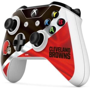 Skinit Decal Gaming Skin compatible with Xbox One S Controller - Officially Licensed NFL Cleveland Browns Design