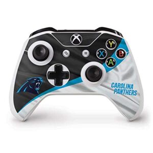 skinit decal gaming skin compatible with xbox one s controller - officially licensed nfl carolina panthers design