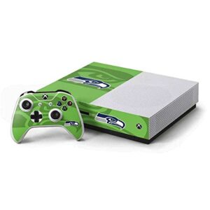 Skinit Decal Gaming Skin compatible with Xbox One S Console and Controller Bundle - Officially Licensed NFL Seattle Seahawks Double Vision Design