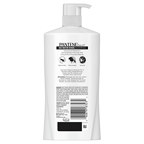 Pantene Pro-V Daily Moisture Renewal Hydrating Shampoo, 30.4 Fluid Ounce