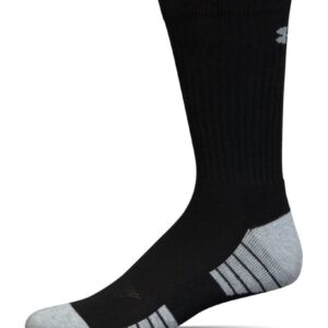 Under Armour Youth Heatgear Tech Crew Socks, 3-Pairs, Black, X-Small