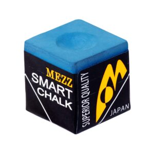 mezz smart pool cue billiard chalk - blue - one piece