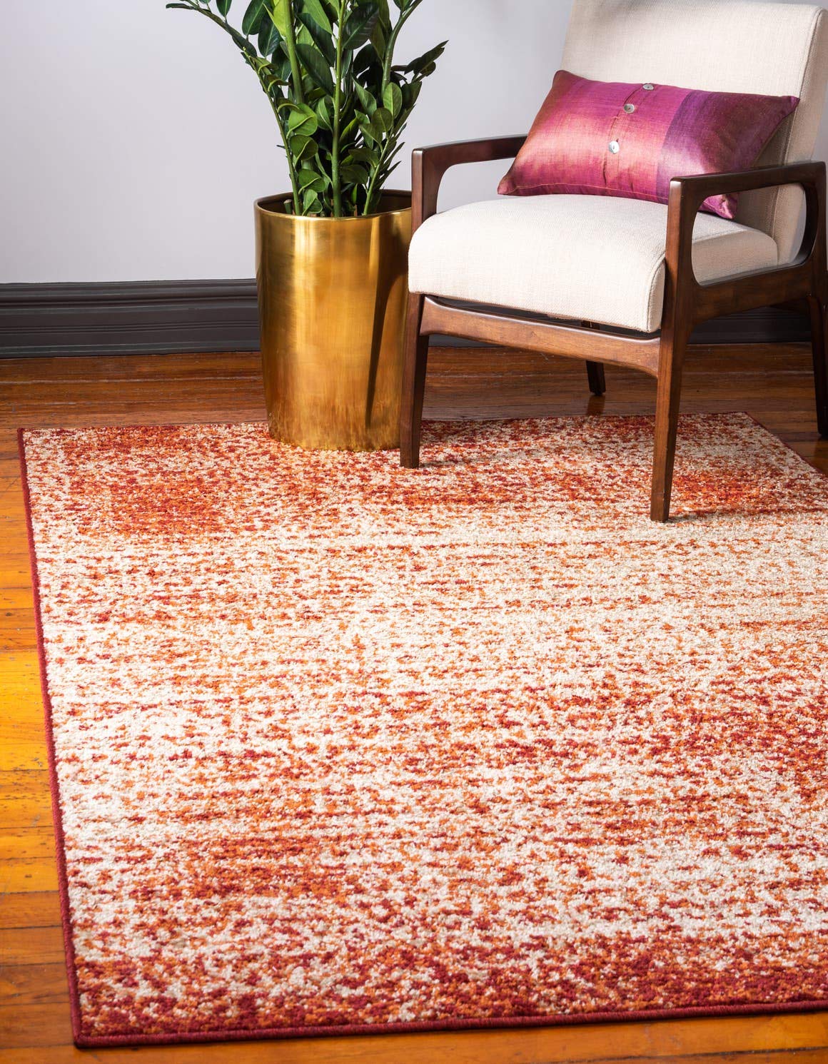 Unique Loom Autumn Collection Modern Contemporary Casual Abstract Area Rug (Terracotta/ Beige Rustic, 2 x 3 ft Rectangular)