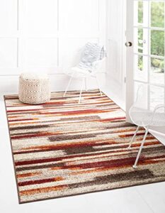 unique loom autumn collection area rug - wheat (2' x 3' 1" rectangle, multi/ beige)