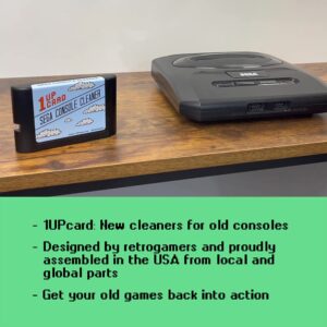 1UPcard Video Game Console Cleaner Compatible With SEGA Genesis/Mega Drive