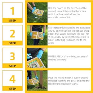 Sika Postfix Fence Post Mix, Mix-in-The-Bag Expanding Foam for Supporting Non-Structural Posts, Fence, Mailbox, and Sign Posts