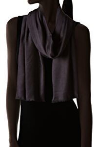 Calvin Klein Women's Pashmina Scarf, black solid, One Size