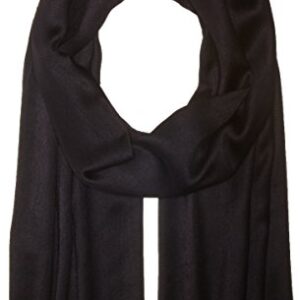 Calvin Klein Women's Pashmina Scarf, black solid, One Size