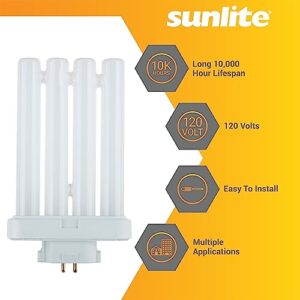 Sunlite 40530 FML27/30K/2PK Quad Tube Plug-in Compact Fluorescent Lamp, FML 4-Pin, 27 Watts, 1500 Lumens, 3000K Warm White, 4-Pin (GX10q4) Base, 120 Volts, 2 Pack