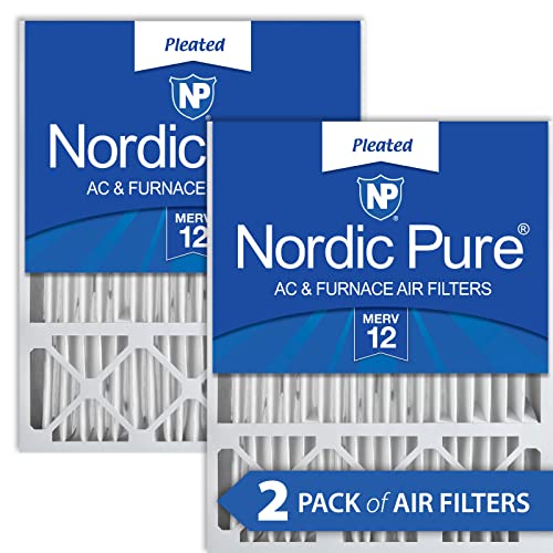 Nordic Pure 20x25x5 (19_3/4 x 24_3/4 x 4_3/8) Lennox X6673_X6675 Replacement MERV 12 Air Filter 2 Pack