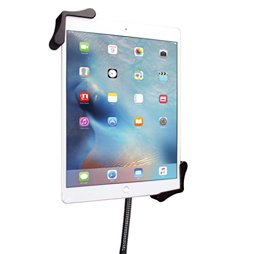 Gooseneck Floor Stand – CTA’s Compact, Adjustable Gooseneck with Swivel Casters for iPad 7th/ 8th/ 9th Gen 10.2”, iPad Air 4, 12.9”, Surface Pro, Zebra & Other 7-13” Tablets (PAD-CGS)