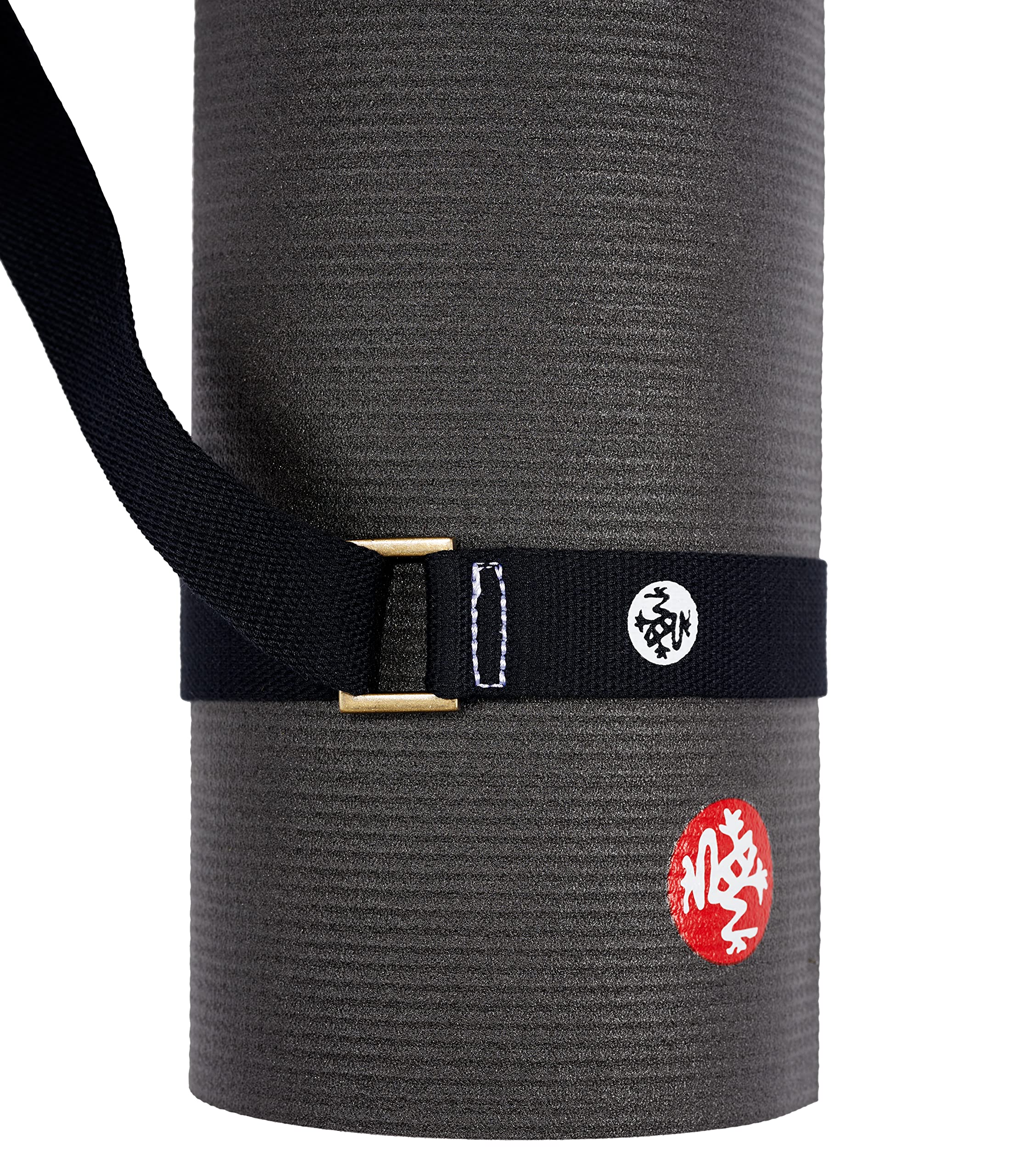 Manduka Yoga Commuter Mat Carrier - Eco-Friendly Cotton, Easy to Carry, Hands-Free, For All Mat Sizes, Black, 68" x 1.5"