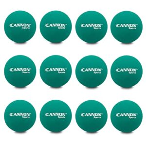 Cannon Sports Racquetball Balls for Racquet Games, Handball, Dogs, Softball & Baseball Batting Practice (Green, 1 Dozen)