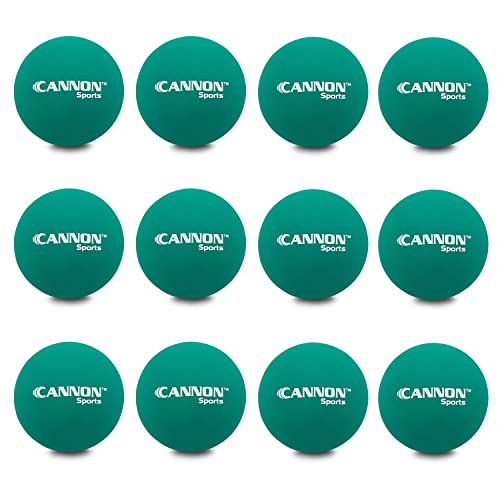 Cannon Sports Racquetball Balls for Racquet Games, Handball, Dogs, Softball & Baseball Batting Practice (Green, 1 Dozen)