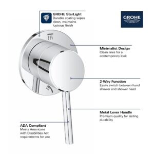 Grohe 29108001 Concetto Diverter Trim, Starlight Chrome