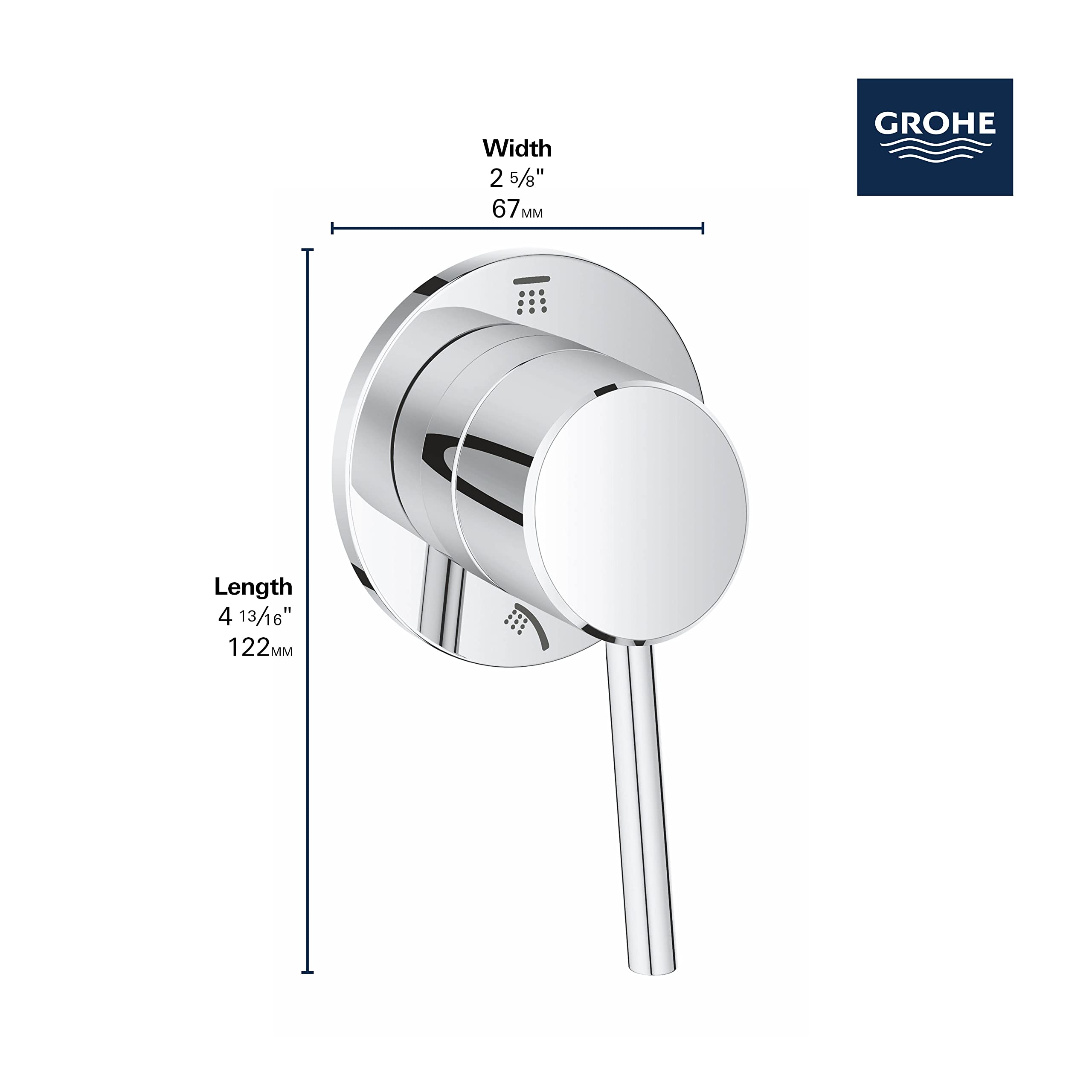 Grohe 29108001 Concetto Diverter Trim, Starlight Chrome