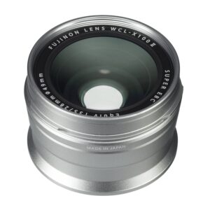 fujifilm fujinon wide conversion lens for x100 series camera, silver (wcl-x100 s ii)