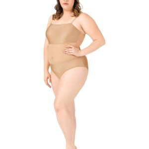 Natalie Dancewear Adult Plus Size Undercover Camisole Undergarment Leotard N237WNUD2X Caramel 2X