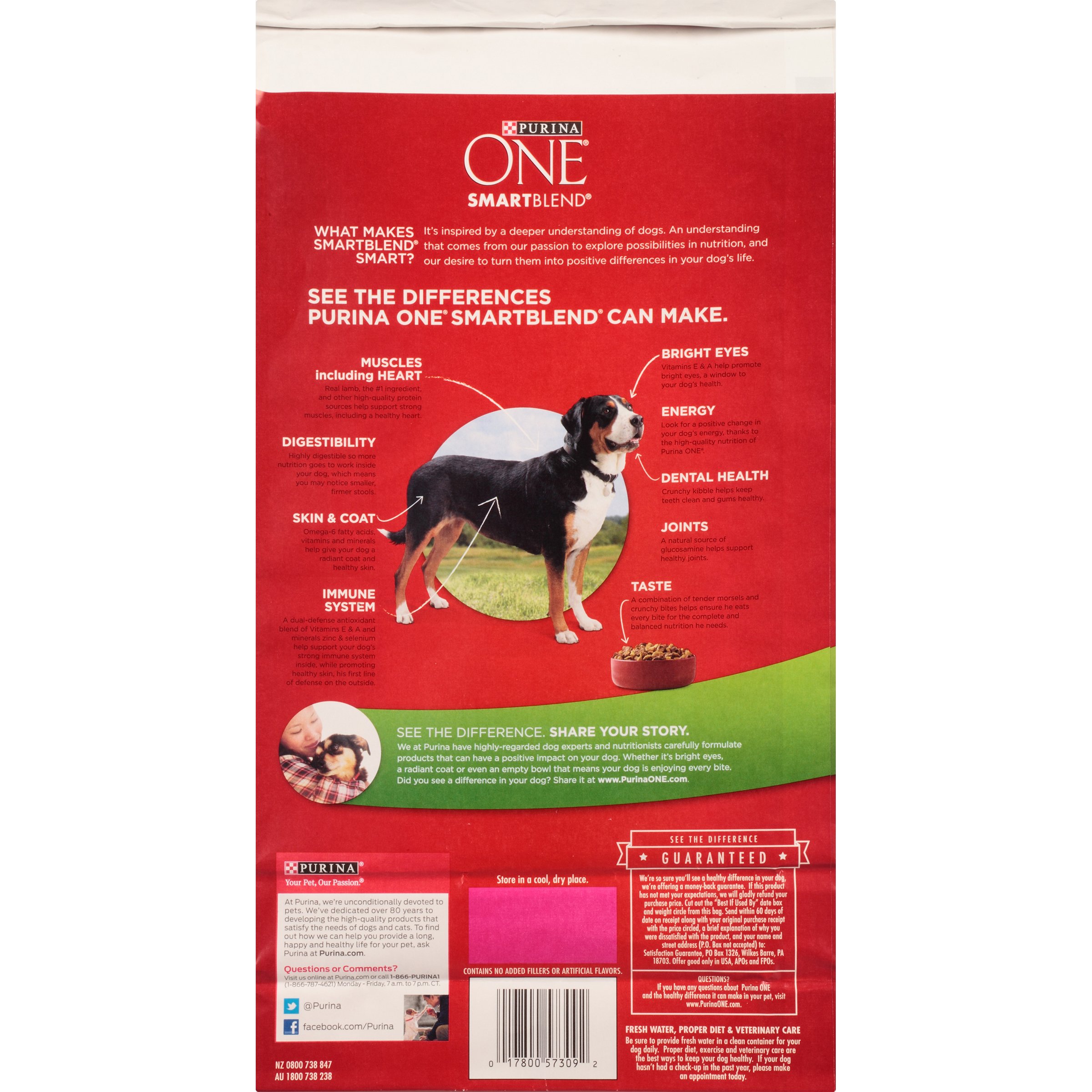 Purina ONE, SmartBlend Lamb & Rice Formula Premium Dog Food 4 lb. Bag