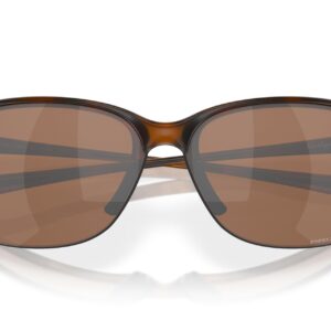 Oakley Women's Oo9191 Unstoppable Rectangular Sunglasses, Matte Brown Tortoise/Prizm Tungsten Polarized, 65 mm